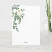 Carte Roses blanches | Eucalyptus Joyeuse fête des mères (Dos)