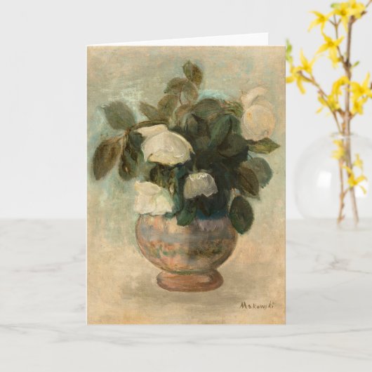 Carte Roses blanches | Tadeusz Makowski (Fleur jaune)