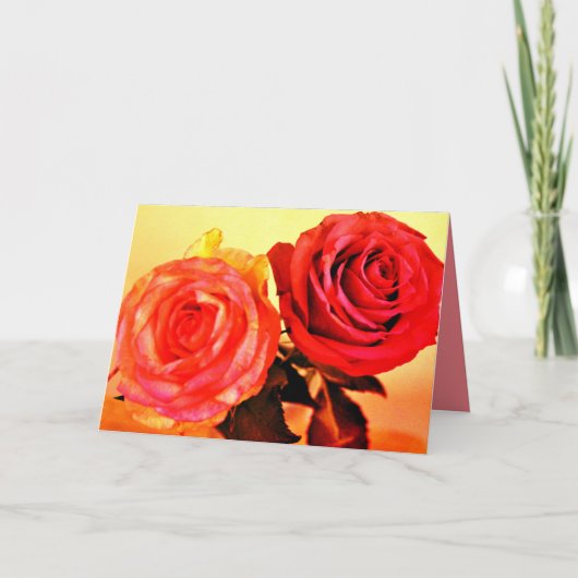 Carte Roses brillants (Devant)