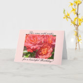 Carte Roses coraux (Fleur jaune)