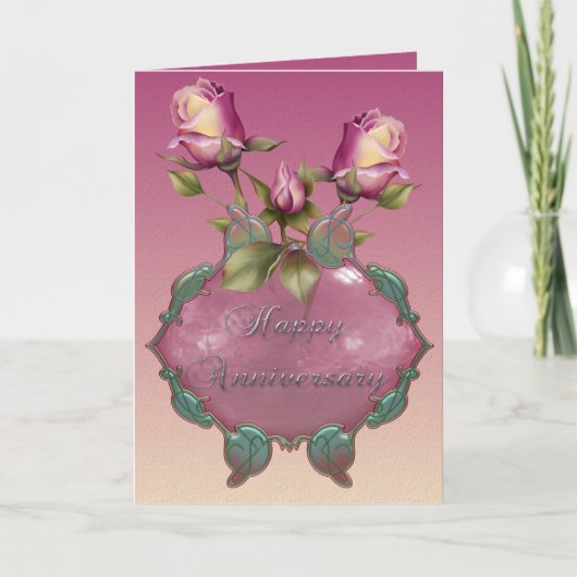 Carte Roses d'anniversaire ... (Devant)