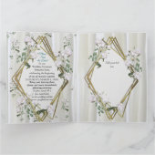 Carte Roses d'aquarelle blanche peints sur le champagne  (Intérieur)