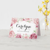 Carte Roses D'Aquarelle Rose Serez-Vous Ma Femme D'Accue (Fleur jaune)