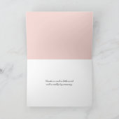 Carte roses de couleur pêche merci (Intérieur)