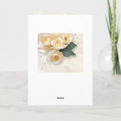 Carte Roses de crème de pêche, coeur 50e anniversaire Ma (Dos)