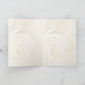Carte Roses de crème de pêche, coeur 50e anniversaire Ma (Intérieur)