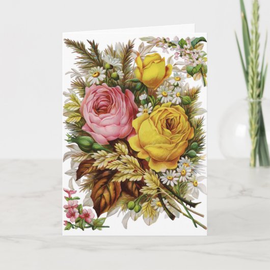 Carte Roses de joyeux anniversaire (Devant)