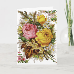 Carte Roses de joyeux anniversaire