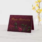 Carte Roses de l'anniversaire (Fleur jaune)