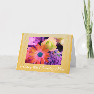 Carte Roses de maman à 60 ans