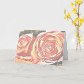 Carte Roses de thé du jardin (Fleur jaune)