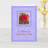 Carte Roses de thé sur Lavender Maman Valentine (Fleur jaune)