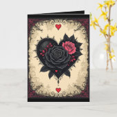 Carte Roses de Valloween gothiques aigre-doux (Fleur jaune)