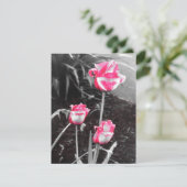 Carte Roses en forme de larme - Conception 2 (Debout devant)