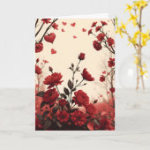 Carte Roses et coeurs Saint-Valentin (Fleur jaune)