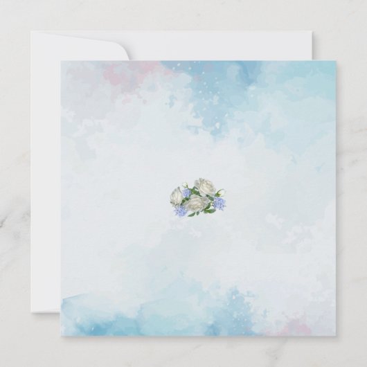 Carte Roses et diamants bleus et blancs (Dos)