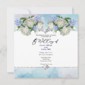Carte Roses et diamants bleus et blancs (Devant)