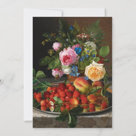 Carte Roses et fraises de Still Life par Otto Ottesen (Devant)
