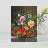 Carte Roses et fraises de Still Life par Otto Ottesen (Debout devant)