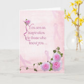 Carte Roses et rubans (Fleur jaune)