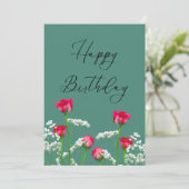 Carte Roses Fleur de Naissance de Juin (Debout devant)