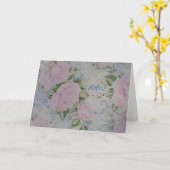 Carte Roses floraux roses Vintages (Fleur jaune)