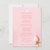 Carte Roses funéraires rose poème de souvenir (Dos)