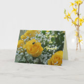Carte Roses Jaunes & Bumble Bee- personnaliser à toute o (Fleur jaune)