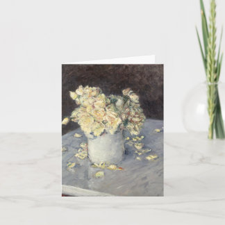 Carte Roses jaunes dans un vase de Caillebott Impression