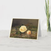 Carte Roses Jaunes, Joyeux anniversaire (Devant)