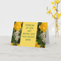 Roses jaunes Meilleurs Vœux de rétablissement