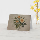 Carte Roses jaunes vintages (Fleur jaune)
