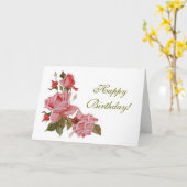 Carte Roses, Joyeux anniversaire ! (Fleur jaune)