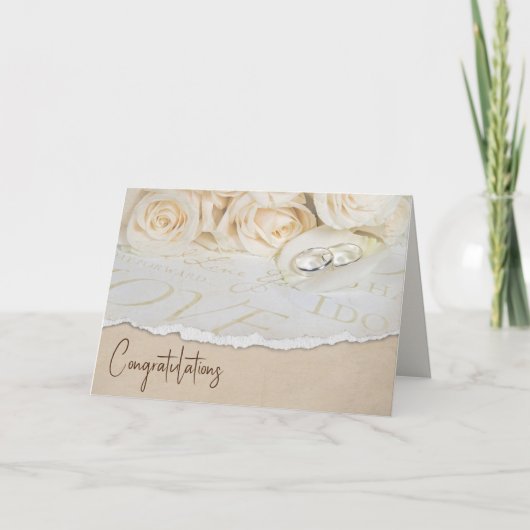 Carte Roses Mariages blancs (Devant)