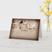 Carte Roses mariages et anneaux (Fleur jaune)