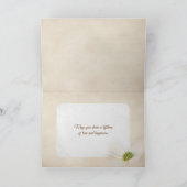 Carte roses mariages et anneaux sur la Bible blanche (Intérieur)