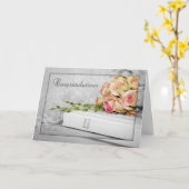 Carte Roses mariages sur la Sainte Bible (Fleur jaune)