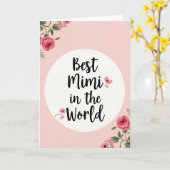 Carte Roses Mimi Douce (Fleur jaune)