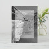 Carte Roses noires et blanches gothiques Mariage gothiqu (Debout devant)