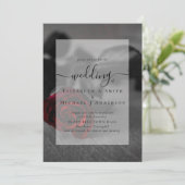 Carte Roses noires et rouges gothiques Mariage gothique (Debout devant)