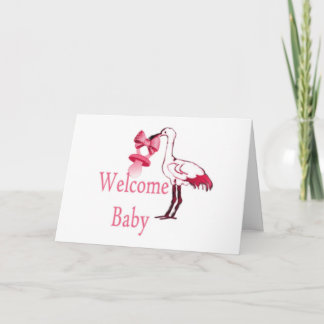 Carte Roses pâles bienvenues
