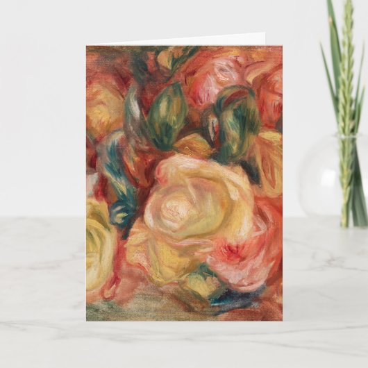 Carte Roses par Renoir Impressionist Painting Card (Devant)