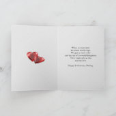 Carte Roses peints du 39e anniversaire de l'Mariage (Intérieur)