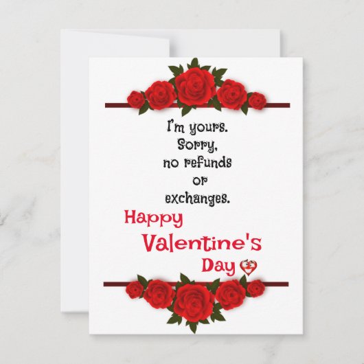 Carte Roses pour amant (Devant)