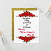 Carte Roses pour amant (Devant/Arrière en situation)