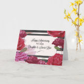 Carte Roses pour l'anniversaire de mariage de fille et g (Fleur jaune)