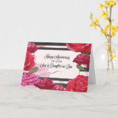 Carte Roses pour l'anniversaire de mariage du fils et de (Fleur jaune)