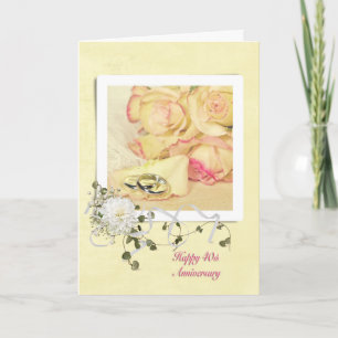 Carte Roses pour les 40 ans de mariage