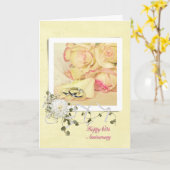 Carte Roses pour les 60 ans de mariage (Fleur jaune)