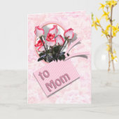 Carte Roses pour maman pour la fête des mères (Fleur jaune)